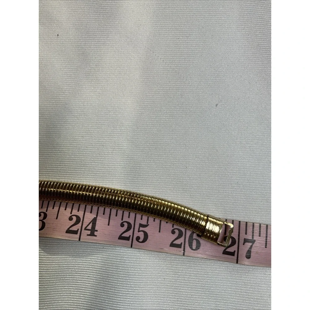 Vintage Gold Tone Stretch Snake Belt 70s 80s Disco